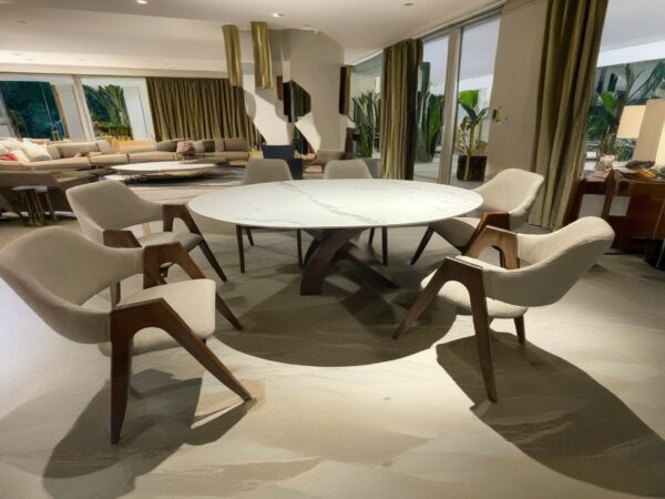 Table MAHI 2M/1M et 6 chaises ALPHA NOYER